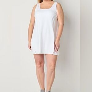 Xersion Plus Size Everultra-Lite Sleeveless Built in Bra Shorts Tennis Dress